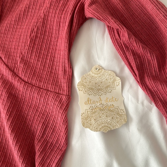 NWT Altar'd State Marsala Long Sleeve Bow Top Size Large - Picture 4 of 6
